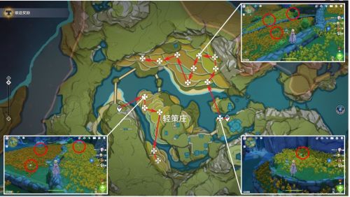 《原神》琉璃百合分布图及采集路线分享