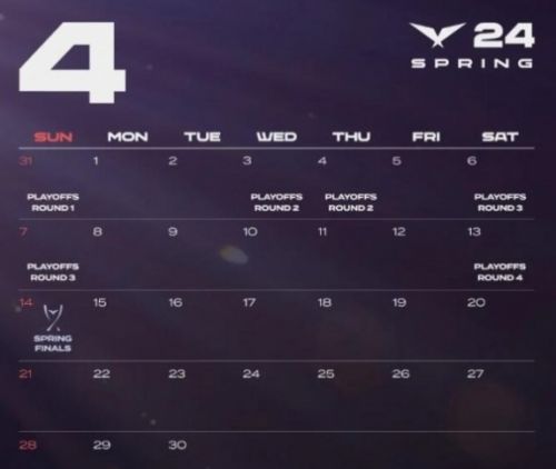 《英雄联盟》2024lck春季赛赛程表介绍