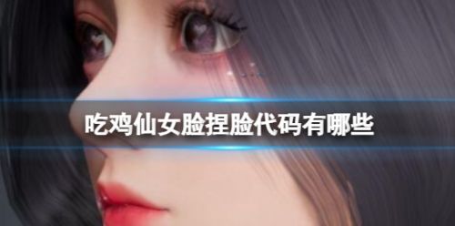 《和平精英》仙女脸捏脸代码最新分享2024