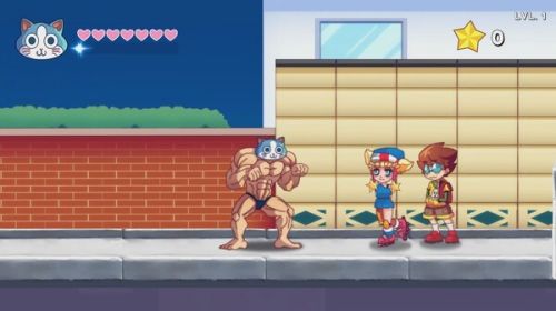 爆笑2D横版动作新游《超级肌肉猫》登陆Steam