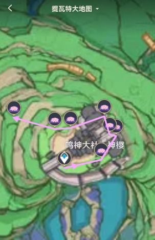 《原神》绯樱绣球分布位置及最佳采集路线一览