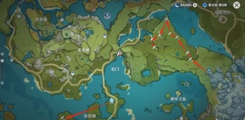 《原神》白铁矿位置分布及最佳采集路线分享